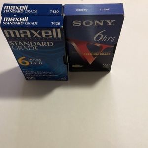 Maxwell and Sony VHS Tapes